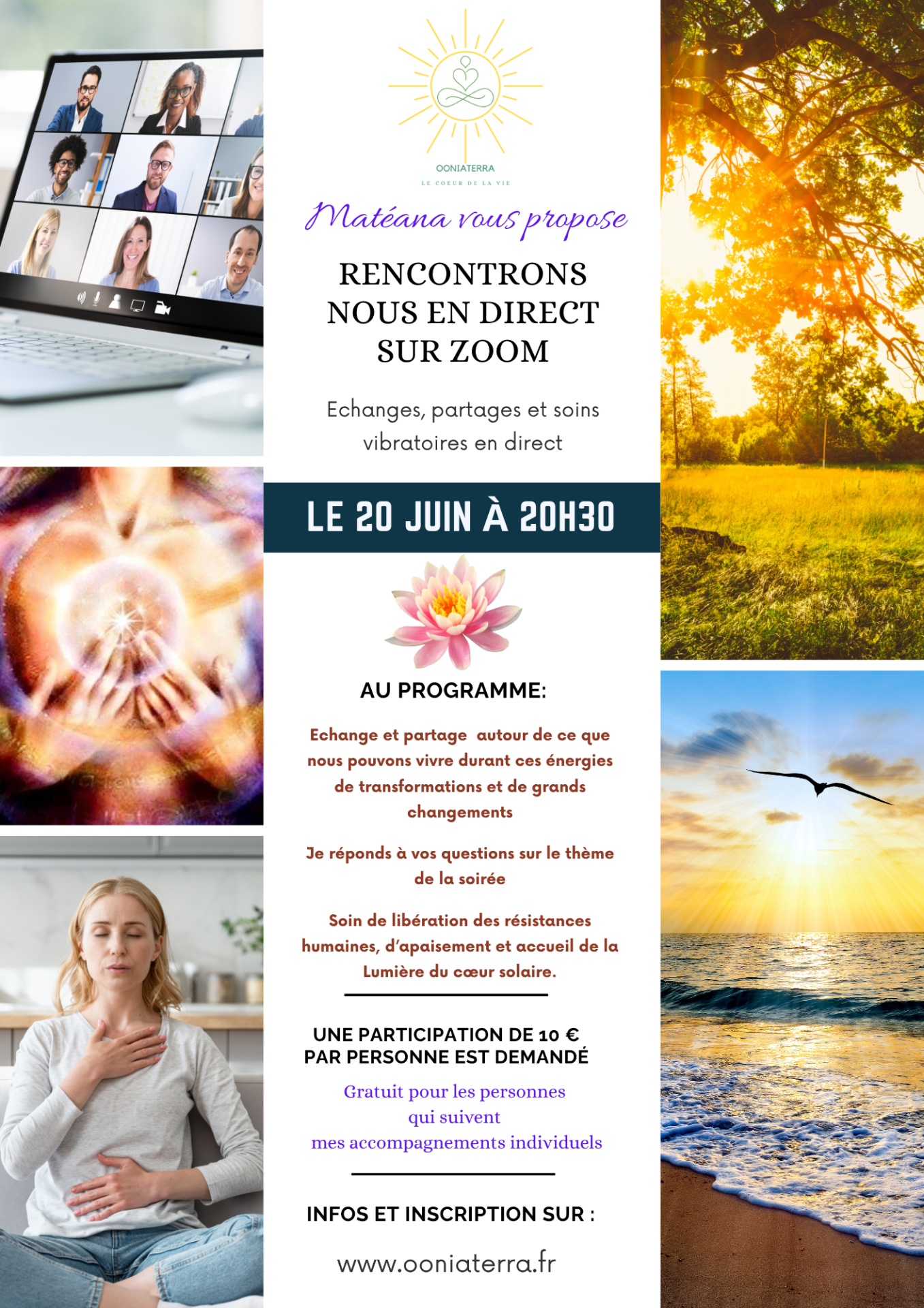 Flyer professionnel publicite sejour aventure tourisme collage photos moderne bleu noir blanc 1